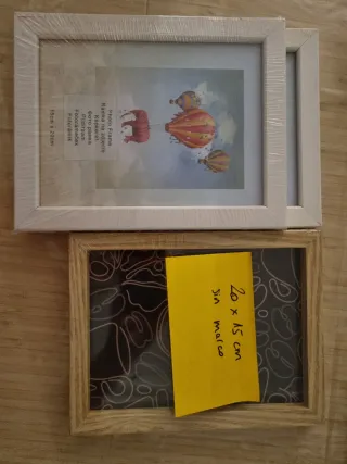10x Marcos de madera varios tamaños