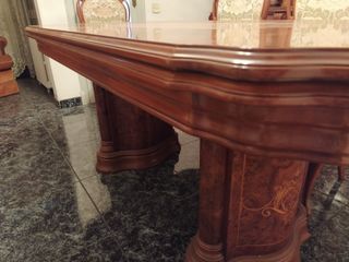 Mesa comedor extensible de madera maciza