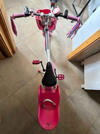 Bici Btwin Niña 14 Rosa con Cesta