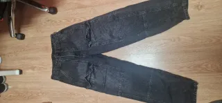 Pantalones baggy negros hombre