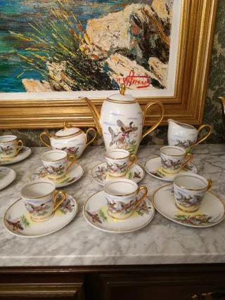Juego de café porcelana Jaguar.