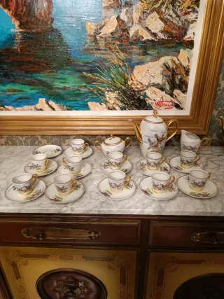 Juego de café porcelana Jaguar.