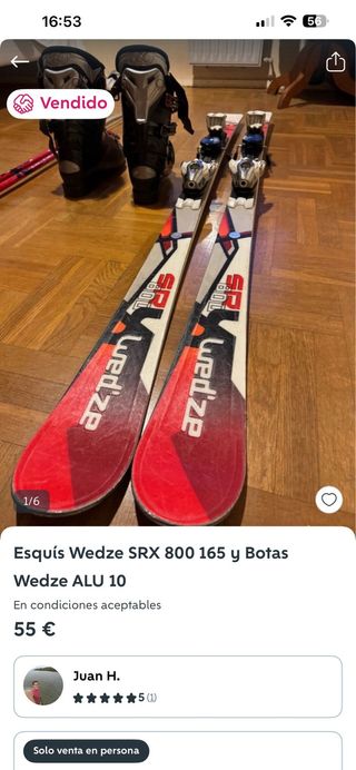 Esquís Wedze SRX 800 165cm