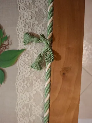 Vassoio decorativo artigianale legno vetro