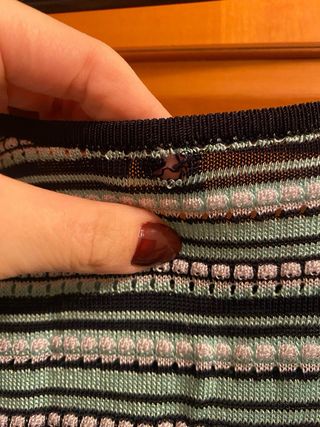 Top de rayas azul y verde