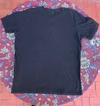 Camiseta Adidas Originals Negra Tiras Multicolor