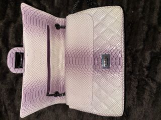 Bolso Chanel Cadena Lila/Blanco Piel Serpiente