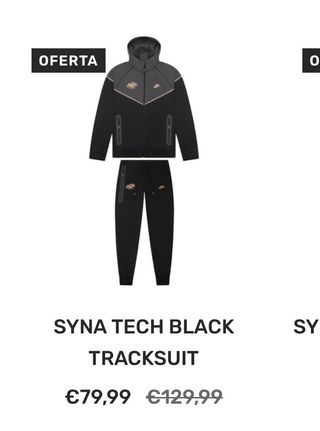 Conjunto Nike Tech Syna World Negro/Gris