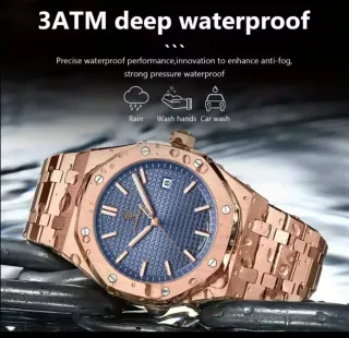 Reloj POEDAGAR Hombre Esfera Azul Dorado