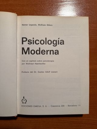 “Psicologia moderna” Heiner Legewie Wolfram Ehlers