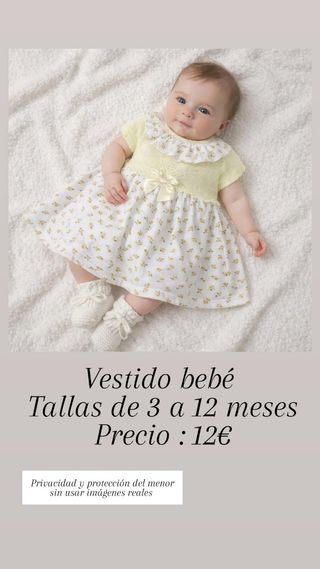 Vestido bebé 3-12 meses
