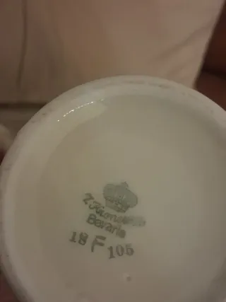 Teiera e lattiera antiche porcellana