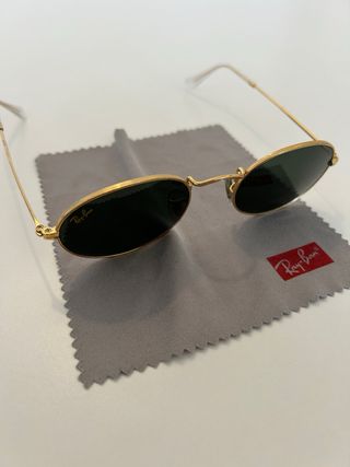 Gafas Ray-Ban Ovaladas Doradas Lente Verde