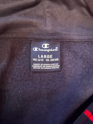 Sudadera Champion Negra con Logo