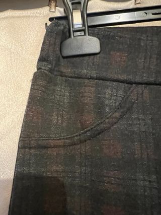 Pantaloni donna quadri grigio marrone