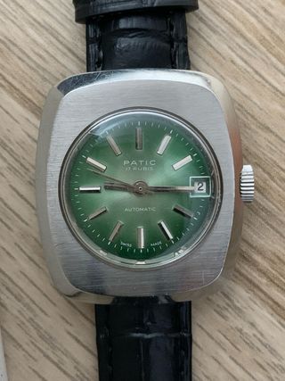 Orologio Automatico Vintage Verde Patic