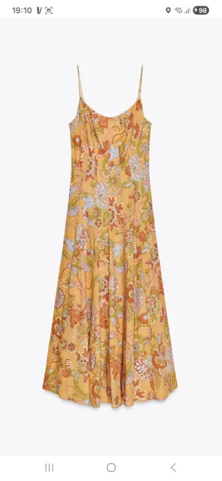 Vestido Estampado Zara Multicolor