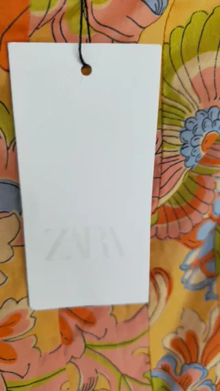 Vestido Estampado Zara Multicolor