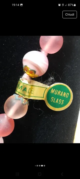 Collana in vetro di Murano