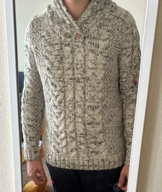 Jersey de punto Pull&Bear gris y beige