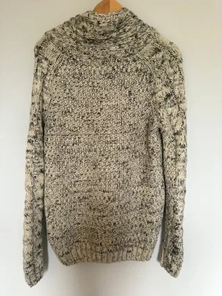 Jersey de punto Pull&Bear gris y beige