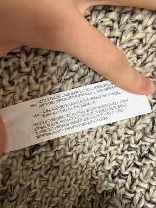 Jersey de punto Pull&Bear gris y beige