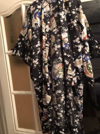Bata Estilo Japonés Estampada,da talla