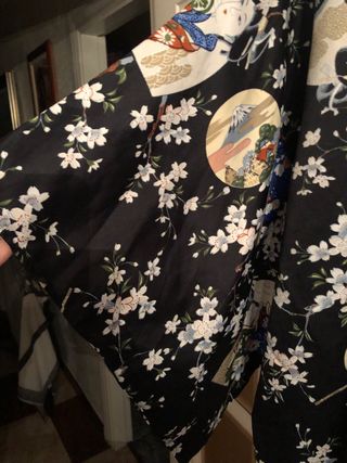 Bata Estilo Japonés Estampada,da talla
