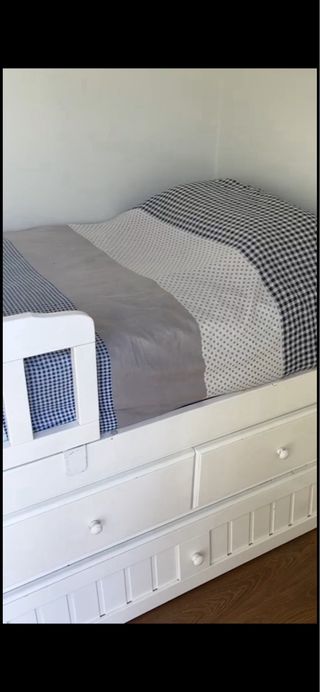 Cama alta con cajones y cama nido