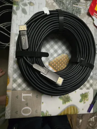 Cable displayport a displayport 1.4 fibra optica