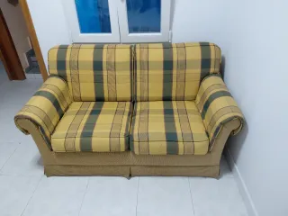 Sofá de 2 plazas tela cuadros