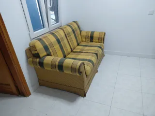 Sofá de 2 plazas tela cuadros