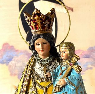 Antigua Virgen Desamparados Figura