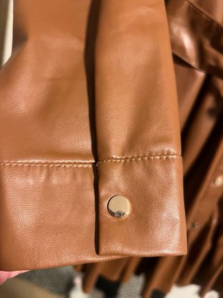 Vestido efecto piel Zara Marrón Talla M