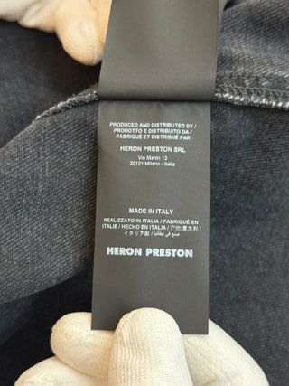 Heron Preston SS20 Chaqueta Vaquera Negra