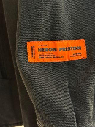 Heron Preston SS20 Chaqueta Vaquera Negra
