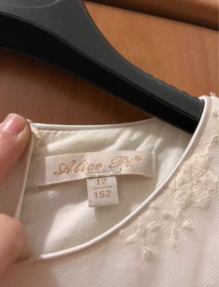 Vestito bianco bambina pizzo fiocco