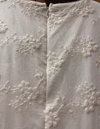 Vestito bianco bambina pizzo fiocco