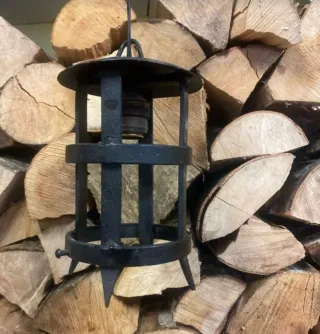 Lámparas de forja negras