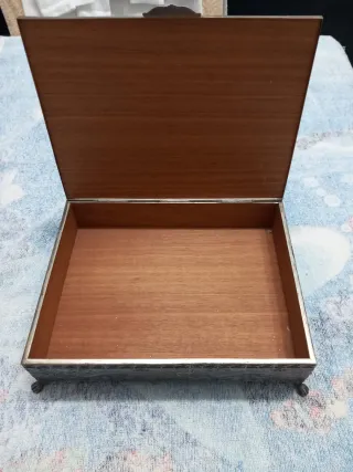 Joyero antiguo plata chino lacado