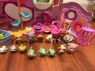 Casita Littlest Pet Shop, accesorios y 20 figuras
