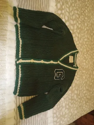 Chaqueta lana Gant verde, blanca