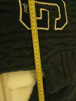 Chaqueta lana Gant verde, blanca