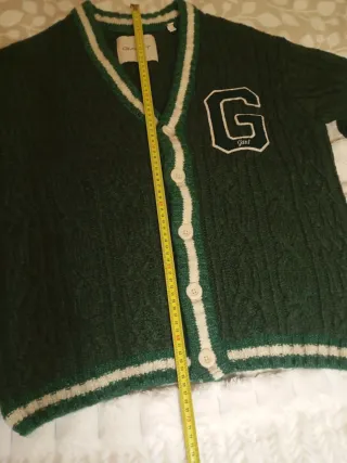 Chaqueta lana Gant verde, blanca