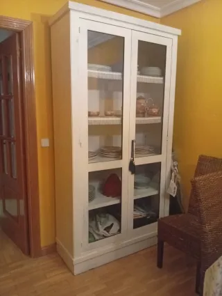 Vitrina madera y cristal para restaurar