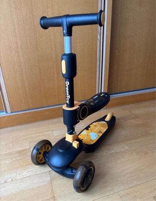 Patinete infantil 3 ruedas negro y amarillo