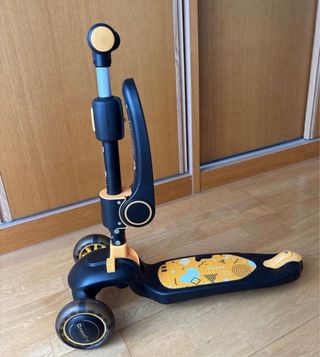 Patinete infantil 3 ruedas negro y amarillo