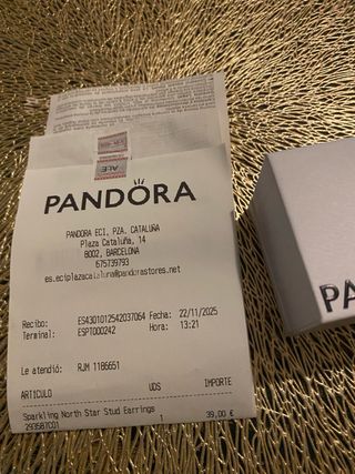 Pendientes Pandora Estrella Norte, de plata