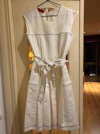 Vestido Carolina Herrera Blanco Original