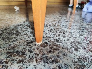 Mesa centro madera maciza cristal